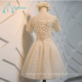 Diseños personalizados Crystal Lace Appliques Prom Dress Mujer